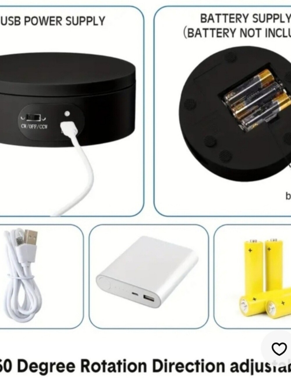 Rotating Black Compact Turn Table - Picture 7 of 8